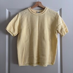 Butter yellow short sleeve 100% cotton knit